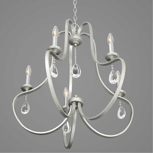 Lancaster 5 Light 24.63 inch Silver Ridge Chandelier Ceiling Light