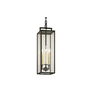 John 3 Light 6 inch Forged Iron Outdoor Pendant