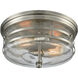 Ravenna 2 Light 14 inch Satin Nickel Flush Mount Ceiling Light