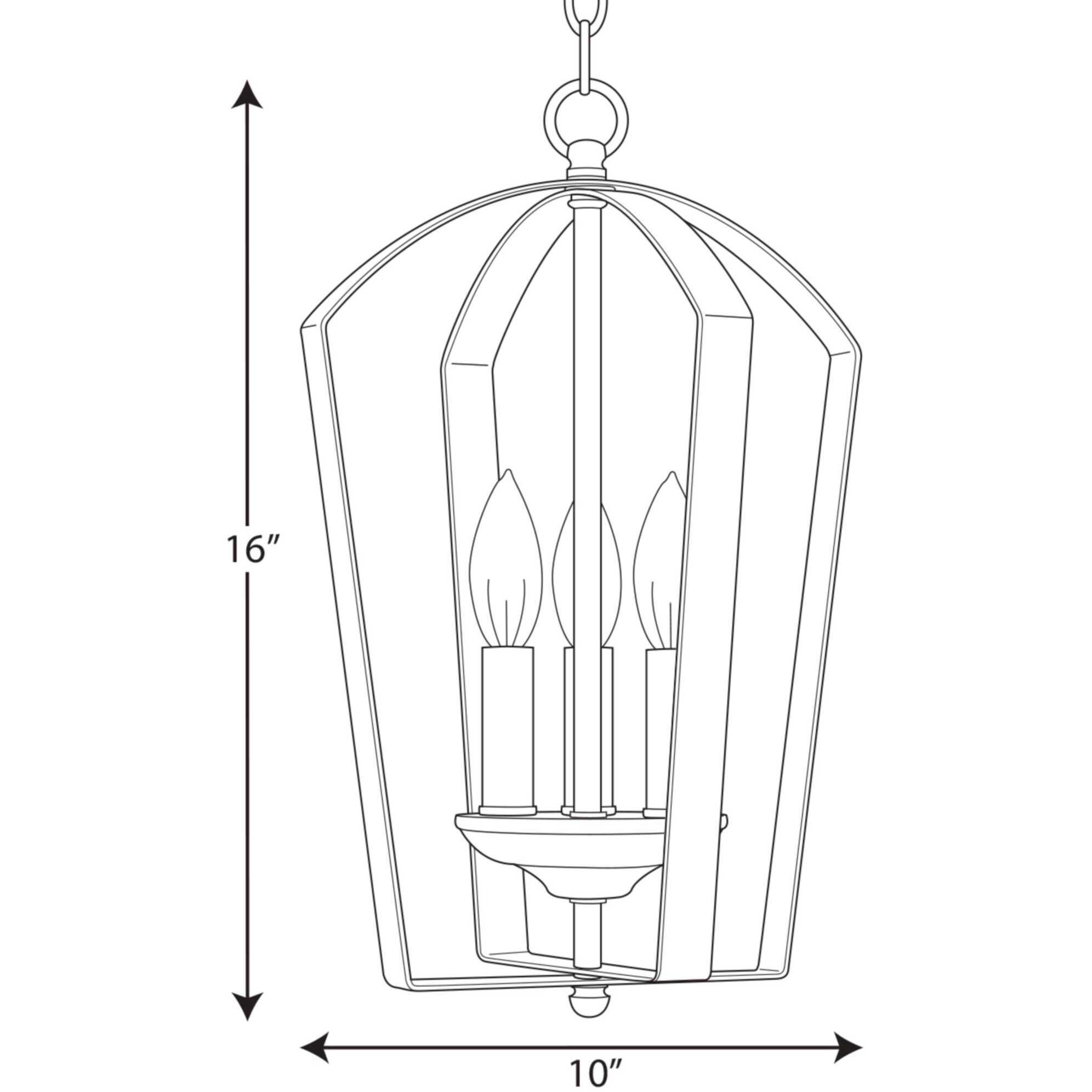 Crotone 3 Light 10 inch Antique Bronze Foyer Pendant Ceiling Light