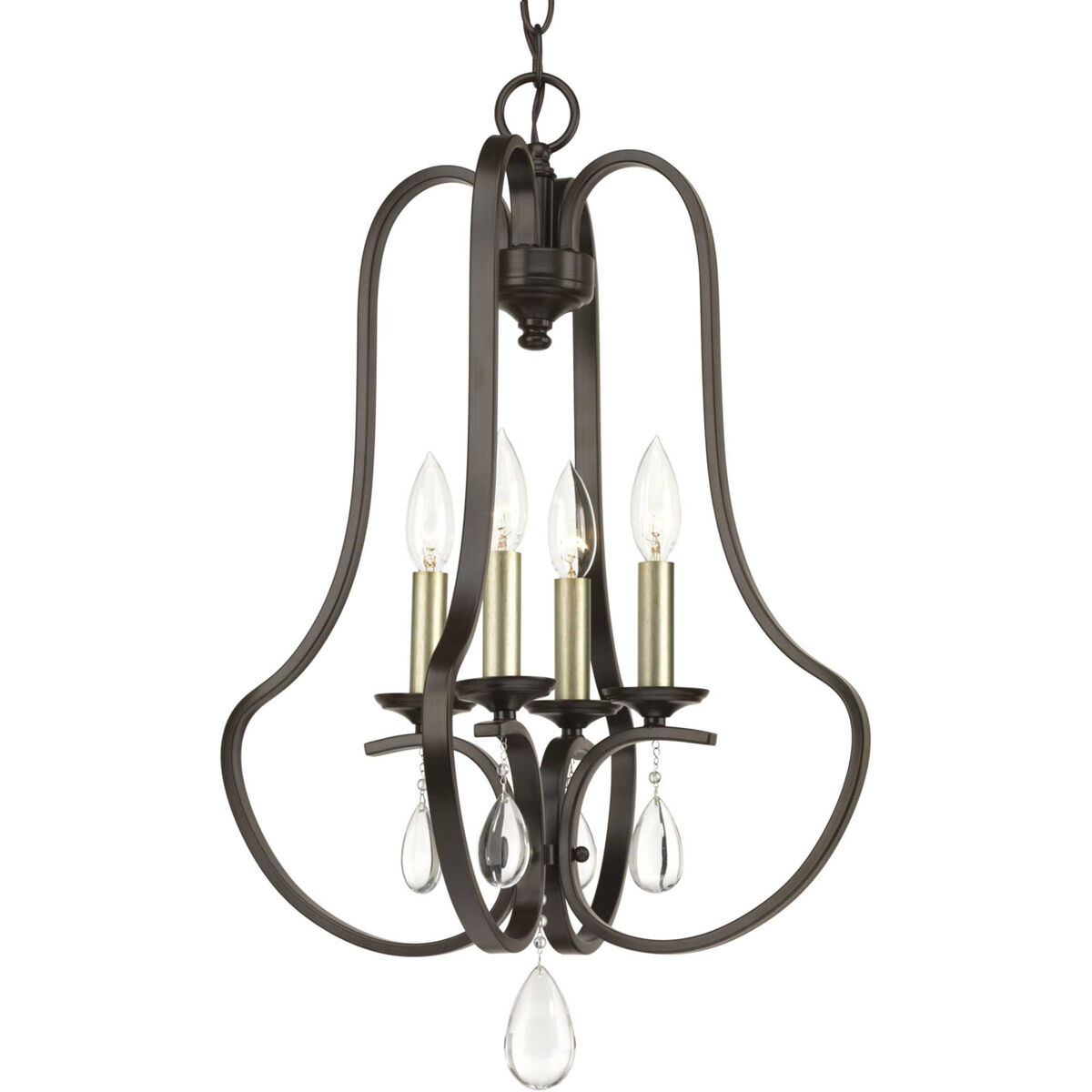 Lancaster 4 Light 16 inch Antique Bronze Foyer Pendant Ceiling Light