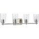 Art 4 Light 32 inch Polished Nickel Bath Vanity Wall Light