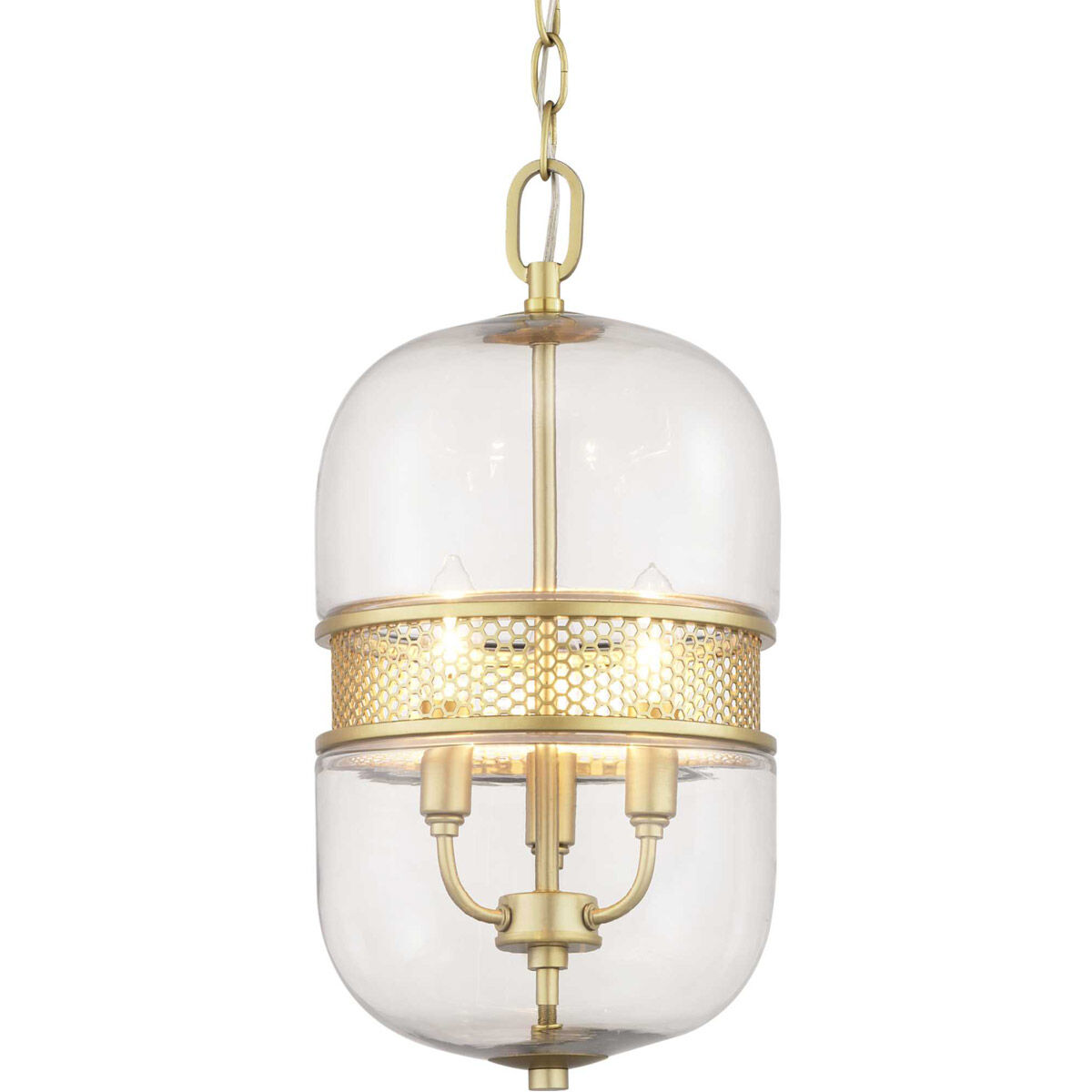 Gregory 3 Light Vintage Gold Pendant Ceiling Light