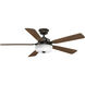 Garland 52 inch Antique Bronze with Medium Cherry/American Walnut Blades Ceiling Fan, Progress LED