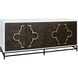 Broaddus 72 X 22 inch Dark Brown with White and Gold Credenza