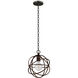 Somma Way 1 Light 9 inch Bronze Mini Pendant Ceiling Light