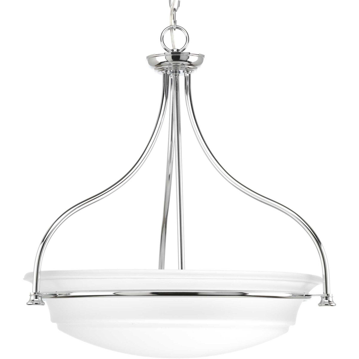 George 3 Light 22.5 inch Polished Chrome Inverted Pendant Ceiling Light