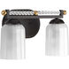 Berlin 2 Light 13.38 inch Antique Bronze Bath Vanity Wall Light, Design Series