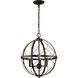 Gerald Ave 3 Light 16 inch Antique Bronze Pendant Ceiling Light