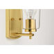 Art 1 Light 5 inch Satin Brass Bath Vanity Wall Light