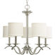 Briscoe 5 Light 23 inch Brushed Nickel Chandelier Ceiling Light