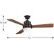 Boston 52 inch Antique Bronze with 0 Blades Ceiling Fan