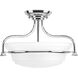 George 2 Light 16.5 inch Polished Chrome Semi-Flush Mount Convertible Ceiling Light
