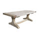 Foggia 90.5 X 39.5 inch Polished Concrete with Atlantic Brushed Dining Table