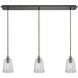 Alamo 3 Light 36 inch Oil Rubbed Bronze Mini Pendant Ceiling Light, Linear