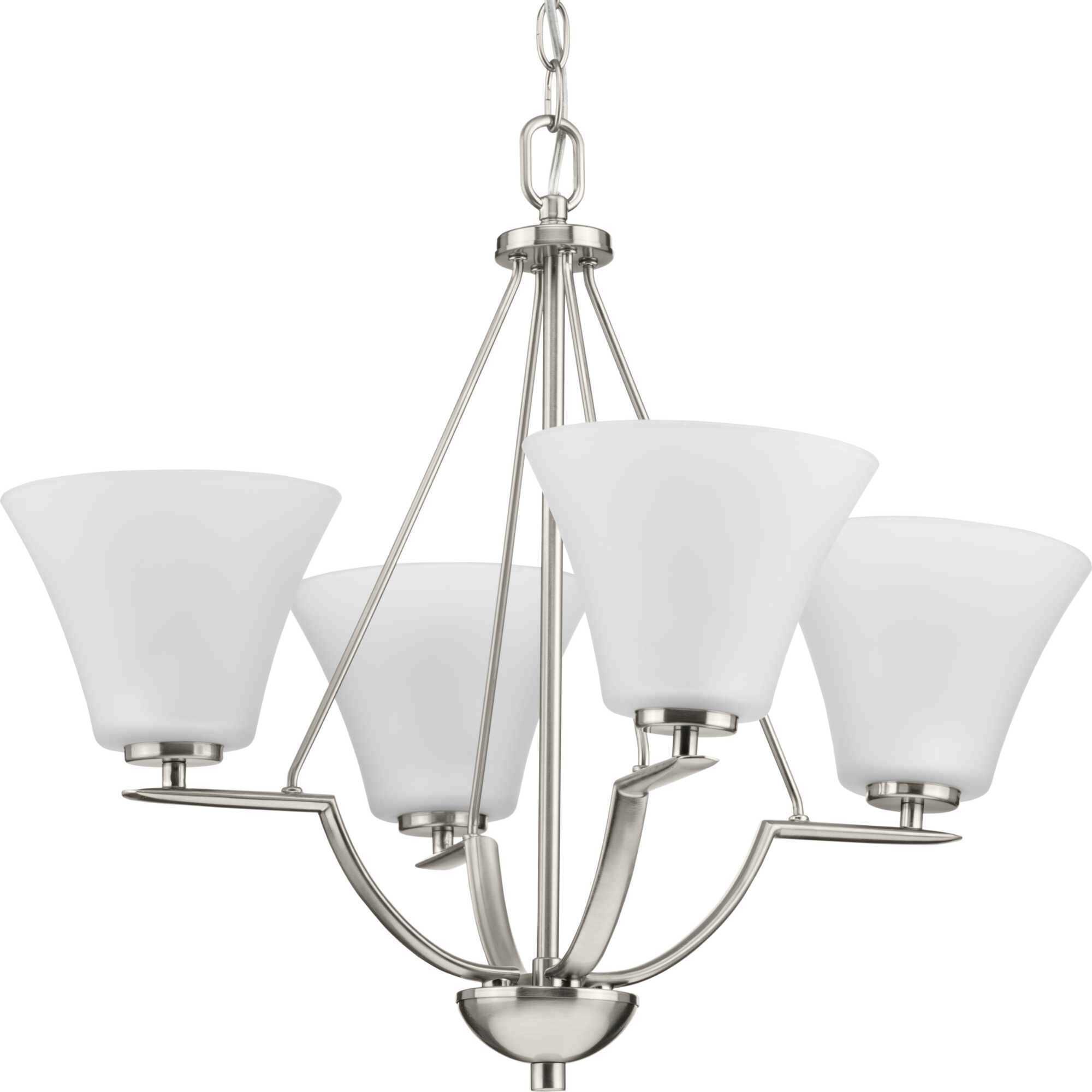 Annette St 4 Light 24 inch Brushed Nickel Chandelier Ceiling Light
