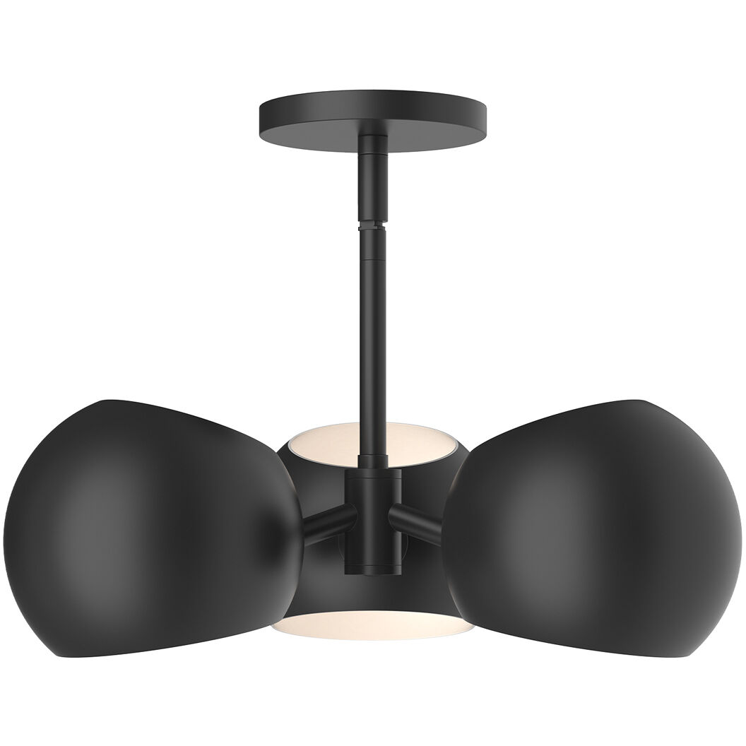 Alora Mood Willow 3 Light 16 inch Matte Black Pendant Ceiling Light