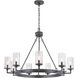 Tralee 9 Light 36 inch Graphite Chandelier Ceiling Light, Design Series