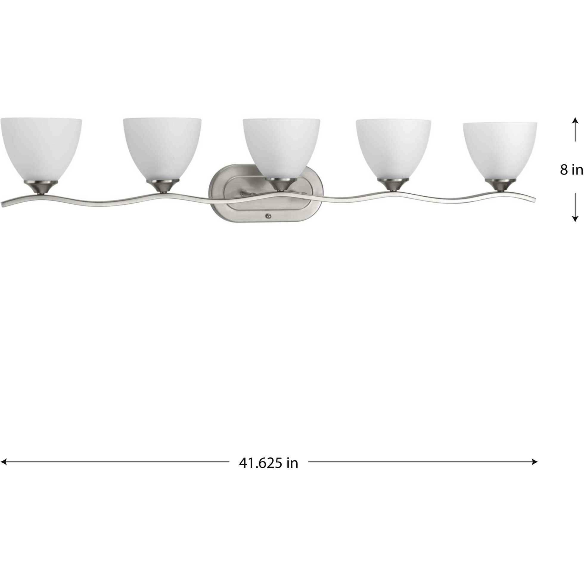 Antelo View Dr 5 Light 41.63 inch Brushed Nickel Bath Vanity Wall Light