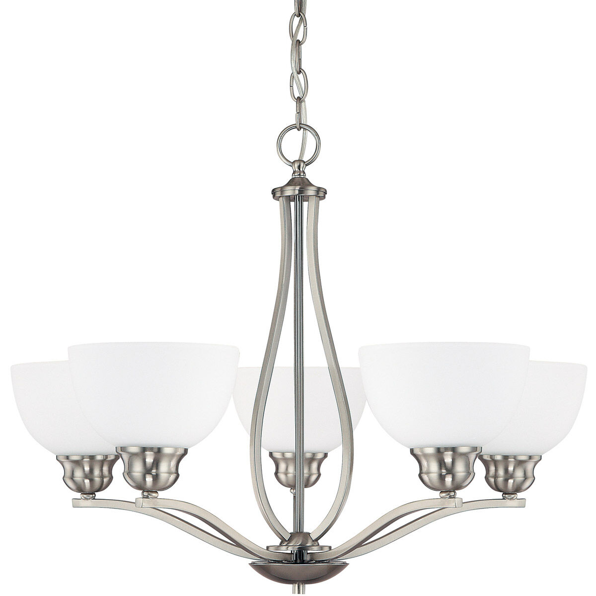 Peckham 5 Light 27 inch Brushed Nickel Chandelier Ceiling Light