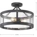 Tralee 3 Light 18 inch Graphite Semi-Flush Mount Convertible Ceiling Light, Design Series