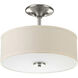 Briscoe LED 13 inch Brushed Nickel Semi-Flush Mount Ceiling Light, Progress LED