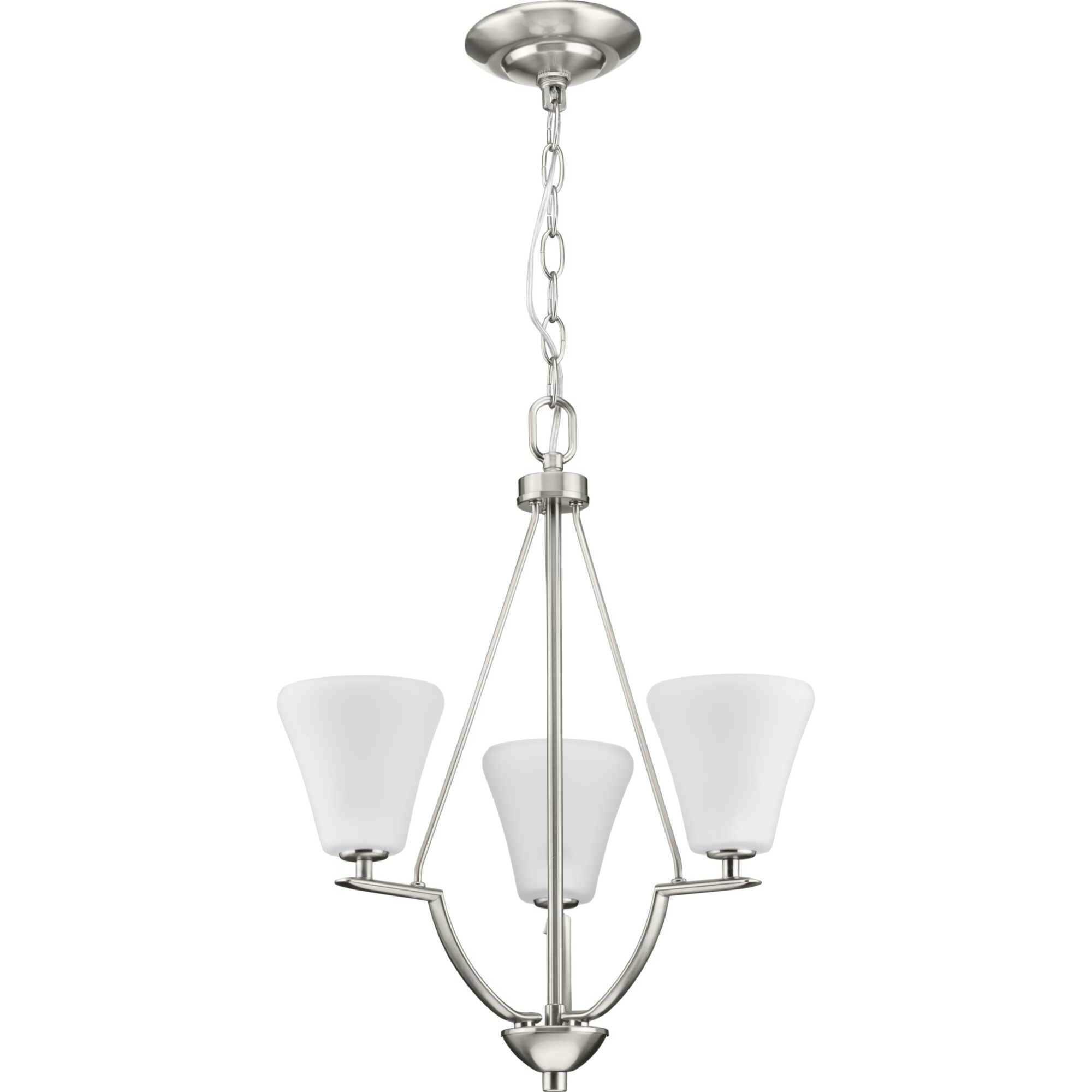 Annette St 3 Light 18 inch Brushed Nickel Foyer Chandelier Ceiling Light