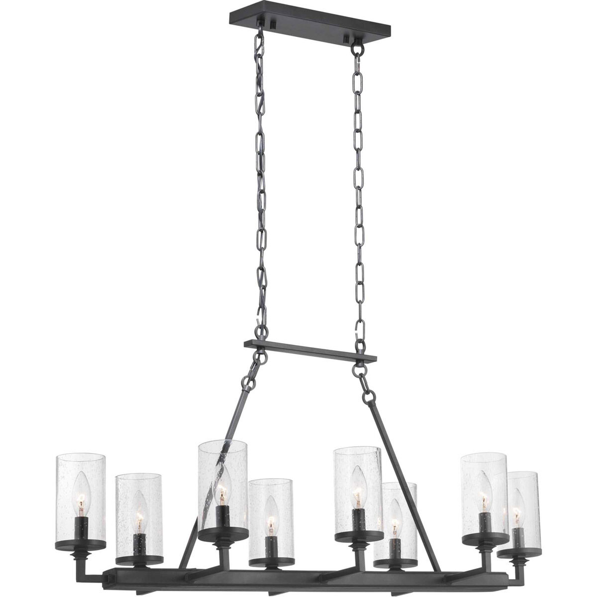 Tralee 8 Light 38 inch Graphite Chandelier Ceiling Light, Design Series