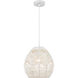Galesberg St 1 Light 11.8 inch White Mini Pendant Ceiling Light
