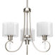 Gladden Pl 3 Light 22 inch Brushed Nickel Chandelier Ceiling Light