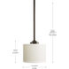 Briscoe 1 Light 6.5 inch Antique Bronze Mini-Pendant Ceiling Light