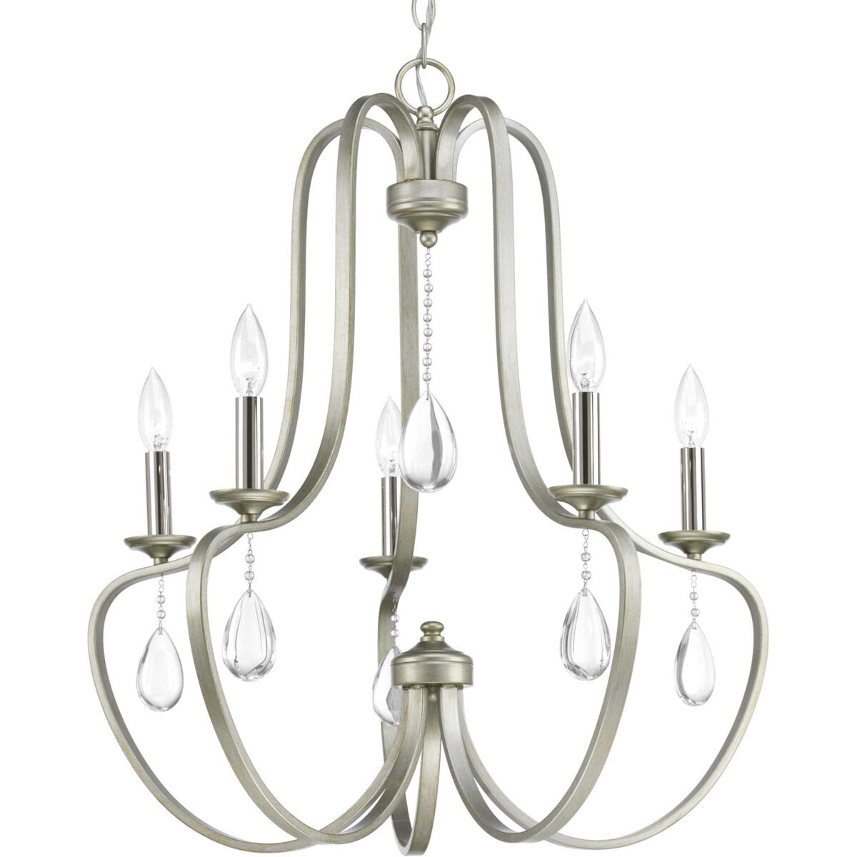Lancaster 5 Light 24.63 inch Silver Ridge Chandelier Ceiling Light