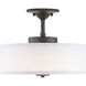 Gilchrist LED 13 inch Graphite Semi-Flush Mount Ceiling Light, Progress LED