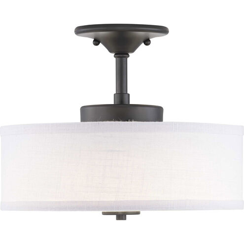 Gilchrist LED 13 inch Graphite Semi-Flush Mount Ceiling Light, Progress LED