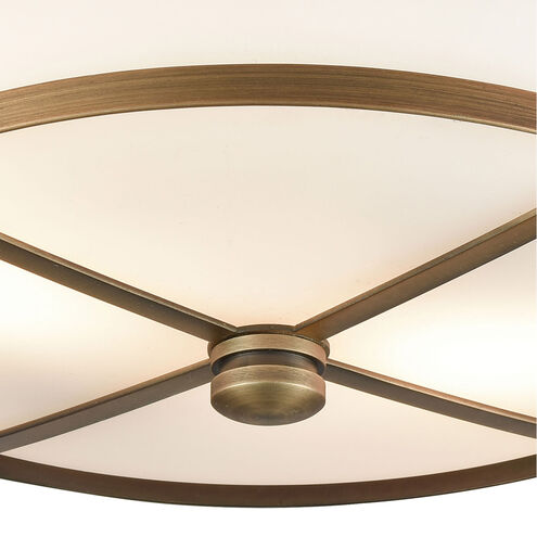 Glasgow Pl 2 Light 13 inch Classic Brass Flush Mount Ceiling Light