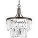 Palermo 3 Light 16 inch Antique Bronze Semi-Flush Convertible Pendant Ceiling Light, Design Series