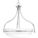 George 3 Light 22.5 inch Polished Chrome Inverted Pendant Ceiling Light