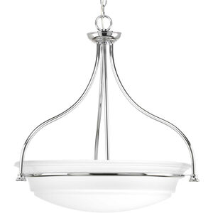 George 3 Light 22.5 inch Polished Chrome Inverted Pendant Ceiling Light
