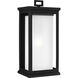Terni 1 Light 18.25 inch Textured Black Outdoor Wall Lantern, White Opal Glass
