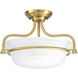 George 2 Light 16.5 inch Brushed Bronze Semi-Flush Mount Convertible Ceiling Light