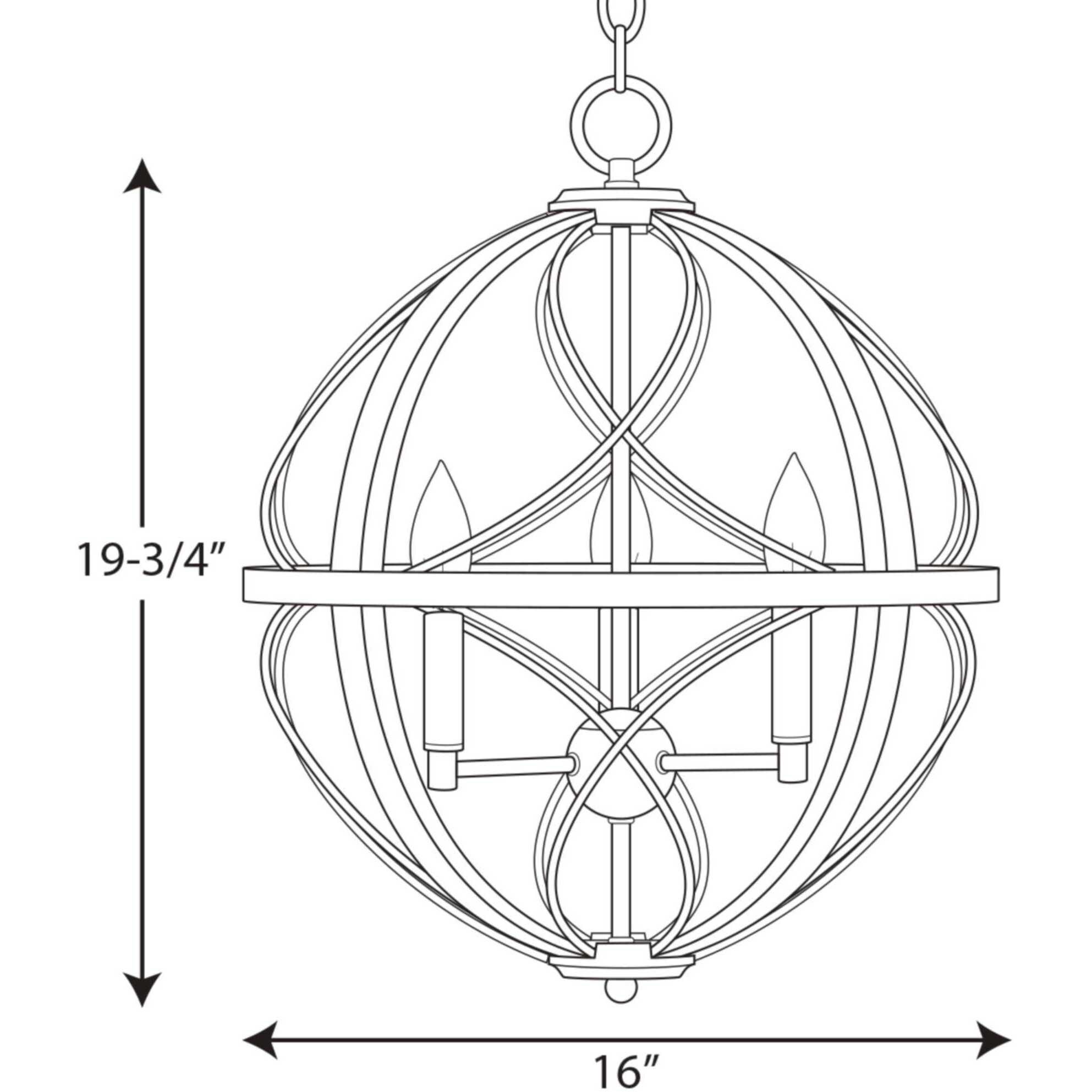 Gerald Ave 3 Light 16 inch Antique Bronze Pendant Ceiling Light