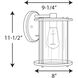 Goodrich Blvd 1 Light 12 inch Antique Bronze Outdoor Wall Lantern, Large