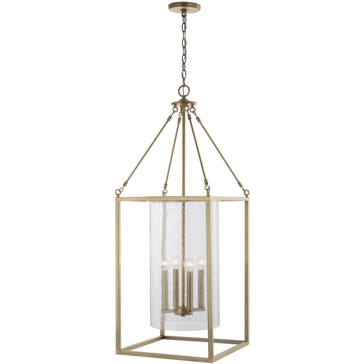 Tatum 4 Light 16 inch Aged Brass Foyer Ceiling Light