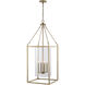 Tatum 4 Light 16 inch Aged Brass Foyer Ceiling Light