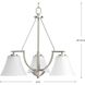 Annette St 3 Light 23 inch Brushed Nickel Chandelier Ceiling Light