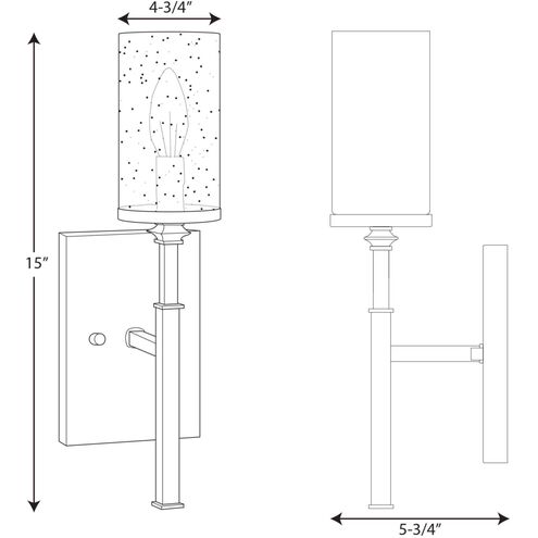 Tralee 1 Light Graphite Wall Bracket Wall Light, Design Series