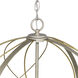 Gerald Ave 6 Light Silver Ridge Pendant Ceiling Light