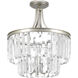 Palermo 3 Light 16 inch Silver Ridge Semi-Flush Convertible Pendant Ceiling Light, Design Series