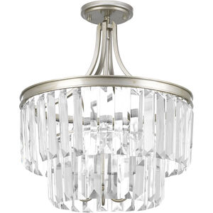 Palermo 3 Light 16 inch Silver Ridge Semi-Flush Convertible Pendant Ceiling Light, Design Series