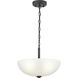 Alana Dr 3 Light 15 inch Graphite Semi-Flush Mount Convertible Ceiling Light